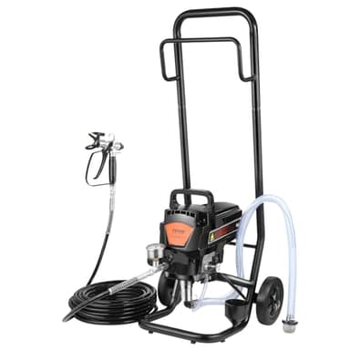 VEVOR Système de Peinture par Pulvérisation 950 W 3000 PSI Pulvérisateur sans Air avec Chariot Pistolet de Peinture avec Tuyau 15 m 2 L/Min pour Peinture Intérieure Extérieure Fournitures Clôtures