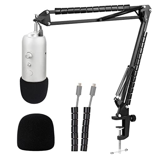 Blue Yeti Support Microphone Professionnel Réglable avec Bonnette Micro et Tube de Fixation Compatible avec Microphone Blue Yeti, Blue Yeti Pro par YOUSHARES