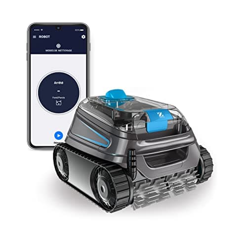 Robot Piscine électrique CNX 30 IQ Zodiac pour Piscine jusqu'à 12x6 m, Nettoyage Fond, parois et Ligne d'eau. Contrôle Via app. Inclus câble 18m, Double Filtration et boîtier de Commande.