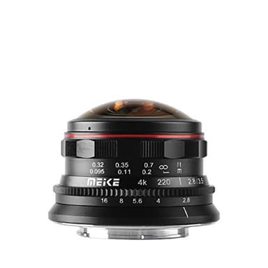 Meike Objectif Circulaire Ultra Large MK-3,5 mm f2.8 pour Appareil Photo Olympus Panasonic Lumix MFT Micro 4/3 Monture sans Miroir