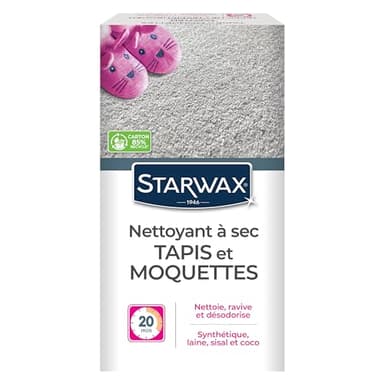 STARWAX Nettoyant à Sec pour Tapis et Moquettes - 500g - Idéal pour Nettoyer et Raviver les Tapis et Moquettes - Pour Fibres Synthétiques et Naturelles, 1 Unité (Lot de 1)