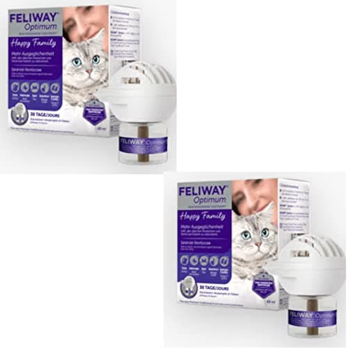 generisch Feliway Optimum Kit de démarrage de Ceva – Lot de 2 – 2 bouchons & 2 flacons de 48 ml