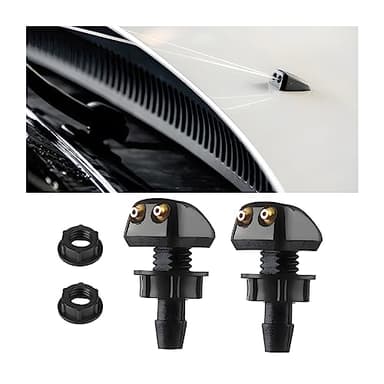 CGEAMDY 2 pcs Buses de Lave-Glace Avant Voiture Jet de Pulvérisation, Petit D'essuie-Glace de Lave-Glace Universelles Buses de Pare-Brise de Voiture, Buse D'essuie-Glace de Lave-Glace Voiture