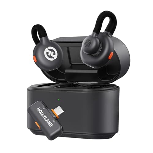 Hollyland Lark M2S Micro Cravate sans Fil pour iPhone 16/15, Android, 300 m Portée, Clip en Titane, Réduction du Bruit, Plug and Play, 27H Durée, Micro Lavalier pour Livestreaming Vlog (2TX+1RX)