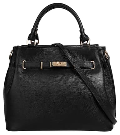 Samantha Look Sac à main Femme cuir véritable | Fabriqué en Italie, sac à poignée spacieux avec compartiment pour smartphone 022173