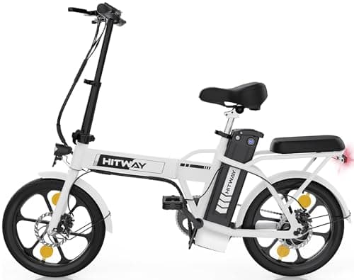 HITWAY vélo électrique Pliable 16" Ville E-Bike Adulte, Moteur 250W, Batterie 36V8,4Ah/36V12Ah, 25km/h, Pédalage Assisté,Autonomie 35-70km, Femme Homme