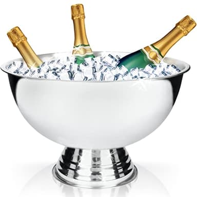 Stimo Seau à champagne en acier inoxydable 40 cm, (Champagnerschale)