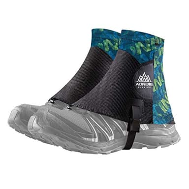Azarxis Guêtres Randonnée Anti Sable Guêtres Trail Basses Couvre Chaussures pour Homme Femme Course Trekking Running (01 Vert)