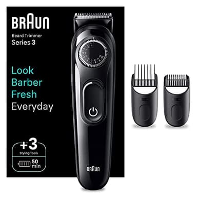 Braun Tondeuse À Barbe Series 3 BT3410, Tondeuse Pour Hommes Avec 50 Min D’autonomie
