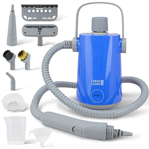 LEBENLANG Nettoyeur Vapeur à Main 1000 W - Réservoir 300 ml & 10 Accessoires Inclus I Machine à Vapeur Nettoyage Nettoyant Vapeur Pour Canapé Vitre Nettoyeurs Vapeur Électriques nettoyeur vapeur vitre