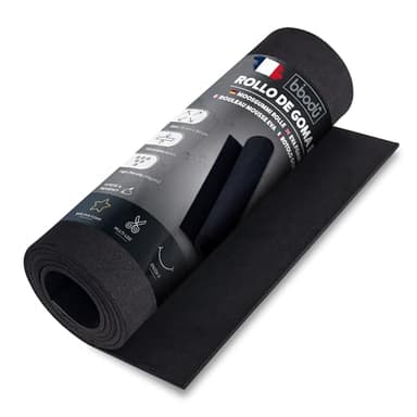 BIBODU Rouleau Mousse EVA Noire 5mm | Dimensions 150 cm x 32 cm, Densité 80 kg/m3 | Mousse Eva Noir pour Bricolage DIY, Costumes Cosplay, Halloween | Convient aux Enfants et aux Filles