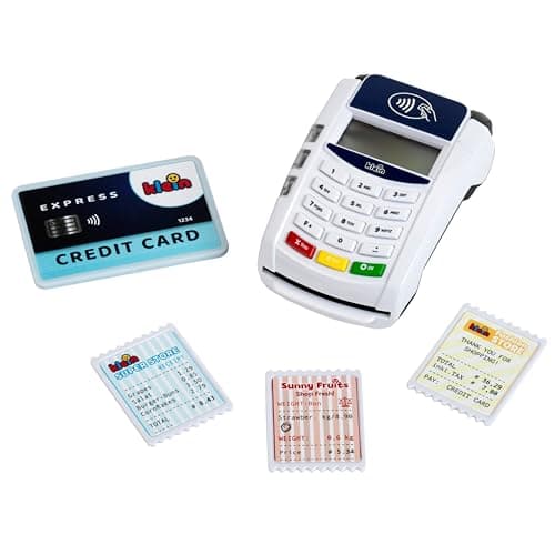 Theo Klein 7266 Terminal de paiement avec fonction sonore et lumineuse, Complément fonctionnant à piles des caisses enregistreuses jouets