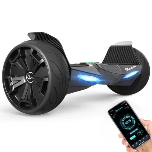 EVERCROSS 8,5'' Hoverboards Tout Terrain, Bluetooth Hoverboards compatibles avec APP, Batterie renforcée 4,4Ah, Hoverboards pour Enfants Adolescents Adultes
