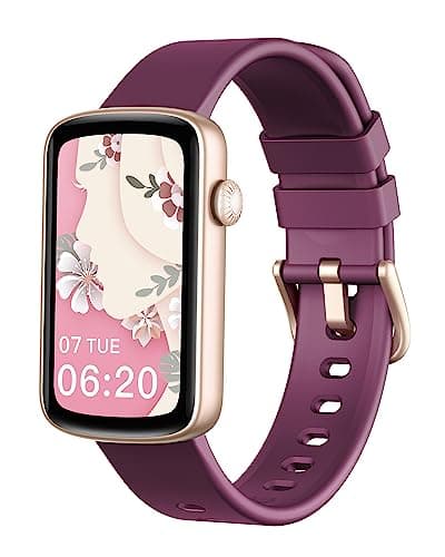 Shang Wing Montre Connectée Femme Montre Sport Bracelet Connecté Podometre Cardiofrequencemetre Oxymetre Trackers d'Activité Smartwatch Etanche IP68 pour Android iOS Notification SMS/Appel Violet