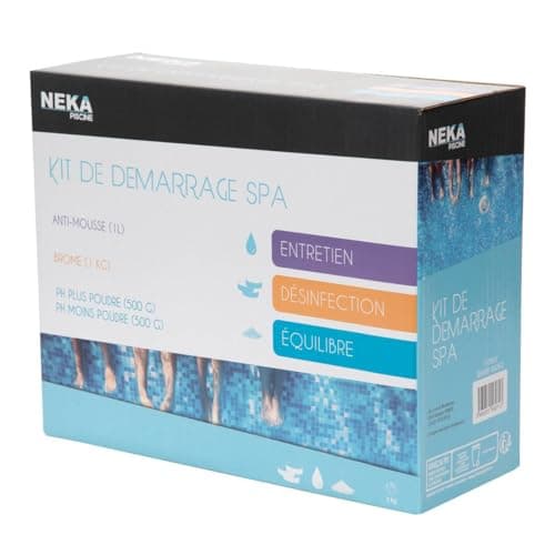 Neka Kit De Démarrage 4 Produits pour Spa - Brome/antimousse/ph+/ph- - Traitement Complet De l'eau du Spa