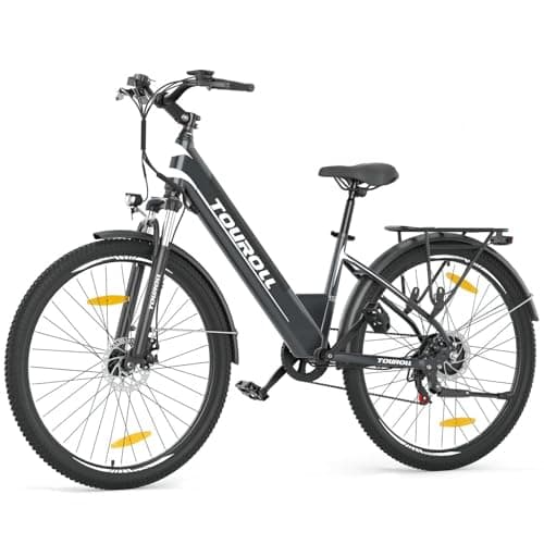 Touroll J1/J1 St Vélo Électrique, 27.5" vélo électrique Adulte, Vélo de Trekking avec Moteur 250 W, Batterie 15.6AH, Autonomie 100 km, E-Bike, vélo électrique Urbain (J1-St)…