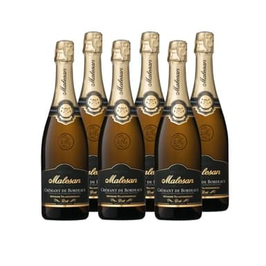 Malesan Brut Dégustation - AOP Crémant de Bordeaux - Méthode Traditionnelle - Lot de 6 bouteilles x 75 cl