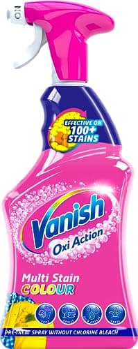 Vanish Oxi Action Pré-traitement pour les taches tenaces, spray détachant pour tissu, efficace sur plus de 100 taches, formule sans chlore, sans javel, sans danger pour les tissus quotidiens, 500 ml,