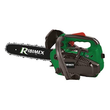 Ribimex Tronçonneuse à élagage 25,4 cc, lame de 300 mm, 1,07 HP à 11 000 tr/min, lubrification automatique, vitesse chaîne 21 m/s, démarrage manuel, accessoires inclus - PRTRT301