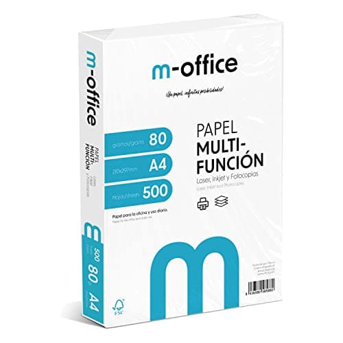 m-office Lot de 500 feuilles de papier multifonction pour imprimante jet d'encre et laser Format A4 210 x 297 mm 80 g