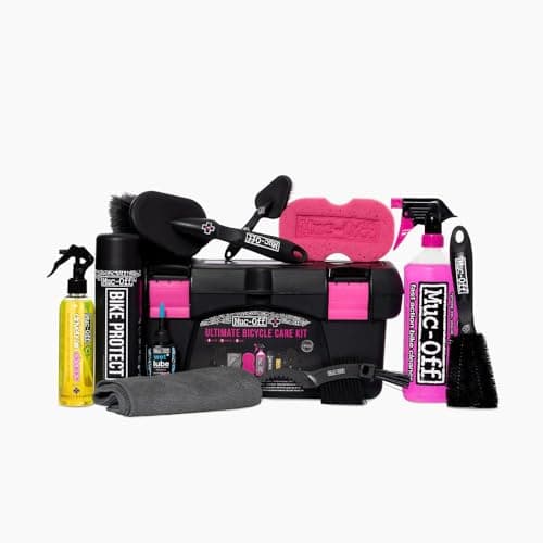 Muc-Off Kit de Nettoyage Vélo Ultime - Kit Protection, Nettoyage, Lubrifiant pour Vélo - Comprend un Produit Nettoyant pour Vélo, un Liquide Protecteur de Vélo, des Brosses de Vélo et Plus