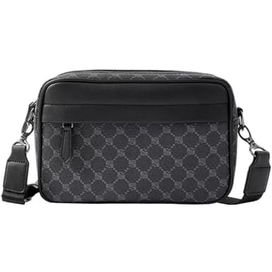Hjkiopc Sacs bandoulière homme,Sacoche Bandouliere Multifonctionnel,Sac à Bandoulière vintage shoulder pour homme,Sacs business,petit Étanche loisirs sac à dos,pour le travail,les voyages (Noir)