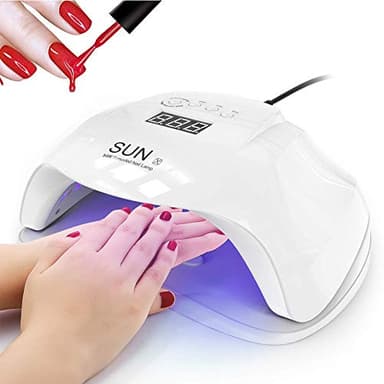 Lampe UV LED 54 W pour ongles – Four professionnel pour manucure et pédicure avec 4 réglages de minuterie et capteur pour vernis gel
