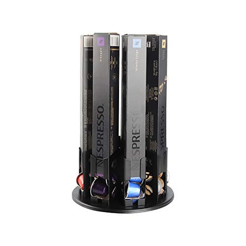 FlagShip Porte-capsules Nespresso - Carrousel de rangement pour capsules de café Nespresso - Petit support pour 80 dosettes d'origine