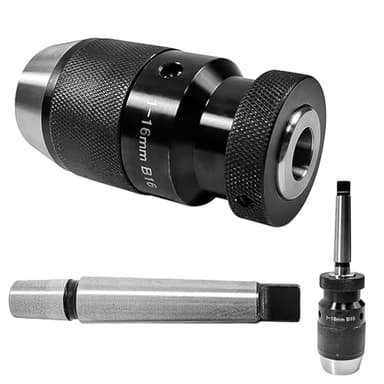 Mandrin Perceuse Mk2- B16 avec Plage de Serrage 16mm, Mandrin Tour a Bois, Mandrin de Perçage de Tour Sans Clé, Outils Tour a Metaux, Perceuse a Colonne, Tour a Bois, Tour a Metaux