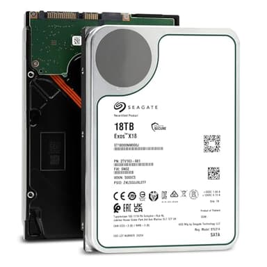 Seagate EXOS X18 18TB ST18000NM000J Interne Server Festplatte, 3,5 Zoll HDD SATA 6GB/S 7200RPM 256MB 24X7 Verfügbarkeit (Reconditionné)