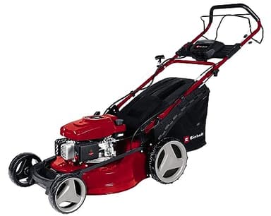 Einhell Tondeuse à gazon thermique GC-PM 51/3 S HW-E Li (2,7 kW, moteur 4 temps, 1 cylindre, câble démarrage au niveau du guidon, fonction démarrage électrique, batterie démarreur sans entretien)