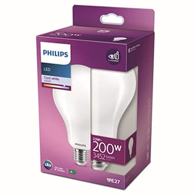 Philips Lighting ampoule LED Standard Giant E27 200W Blanc Froid Dépolie, Verre
