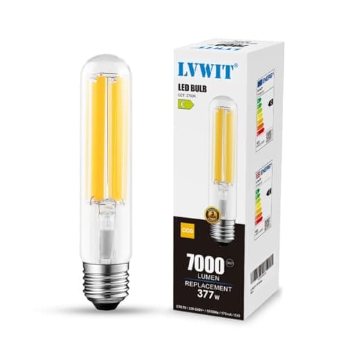 LVWIT Ampoule LED 41W, Ampoule Filament T46 E40 Vintage Edison, Blanc Chaud 2700K, Incandescence Equivalentes 100W, 7000LM, Convient aux Hangars, Entrepôts, Gymnases