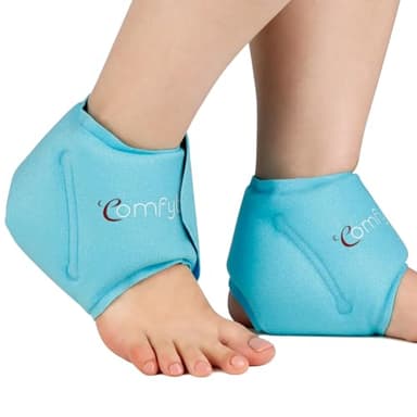 Comfytemp 2 Unité Poche de Glace pour le Gonflement de Cheville, Fasciite Plantaire, Soulagement la Douleur du Pieds, Packs de Gel Réutilisables, Compression Chaud et Froid pour Tendinite d'Achille