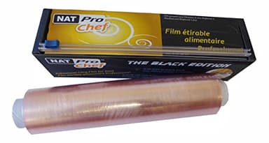 NATUR'AL PACKAGING Bobine de Film étirable Alimentaire Professionnel avec ZIPcut 45cm x 300m