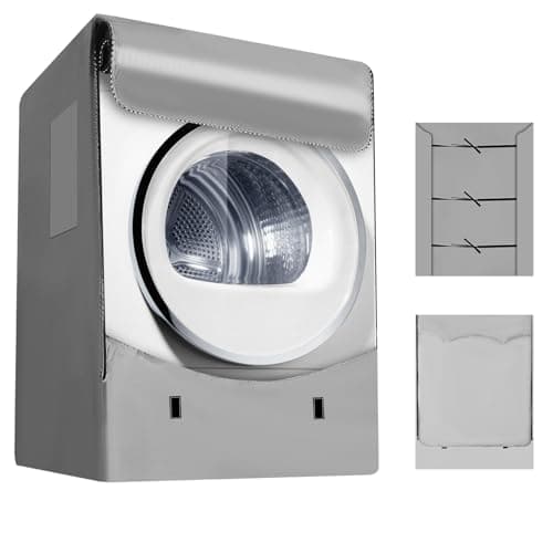 Toaren Housse de Machine à Laver,Housse Imperméable pour Machine à Laver,Couvre-machine à Laver pour Extérieur avec Poche Rangement Latérale pour Lave-Linge et Sèche-Linge à Tambour (60 * 64 * 85CM)