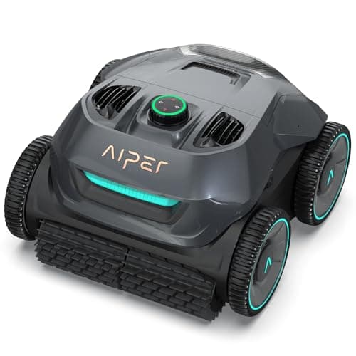 AIPER Robot Piscine Fond et Parois, Autonomie Jusqu'à 150 Minutes, Système à Quatre Moteurs, Navigation Intelligente, 3 Modes, Idéal pour Les Piscines Hors Sol ou Enterrées Jusqu'à 150 m²