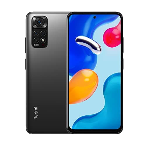 Xiaomi Redmi Note 11S Smartphone, 6Go RAM 128Go ROM, 6,43 "AMOLED DotDisplay, processeur MediaTek Helio G96, caméra Quadruple AI 108MP (Gris)