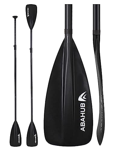 Abahub Pagaie Paddle / 2 en 1 Sup Kayak Pagaie Paddle Aluminium Pagaie Paddle Rame Réglable Léger pour Paddleboard, Télescopique 173-213cm avec Revêtement PU Plastique Nylon Lame Noir/Bleu/Vert/Orange