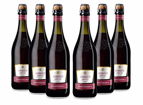 SANT'ORSOLA Lambrusco Emilia I.G.T. Rosso Frizzante Sec Vin Petillant Italien Set de 6 Bouteilles x 75 cl