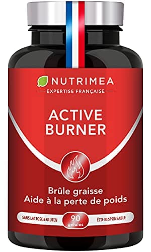 Brûleur de Graisse Extra Fort - Puissant Complexe de Plantes Amaigrissant dont Gingembre - Effet Minceur Efficace - ACTIVE BURNER - 90 gélules Vegan - Nutrimea - Fabriqué en France