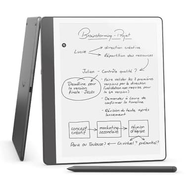 Nouvel Amazon Kindle Scribe (64 Go) | Écran repensé avec bordures uniformes | Écriture dans les livres et documents | Stylet premium inclus | Gris tungstène