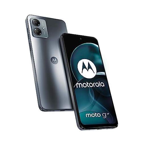 Motorola Moto G14, 4/128 GB, Steel Grey - Unlocked (Reconditionné)