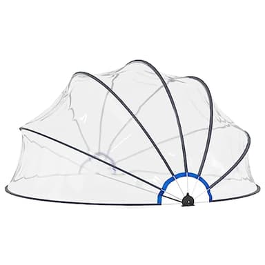 vidaXL Dôme de Piscine Housse Couverture de Piscine Tente Extérieur Accessoires de Montage Inclus PVC Fibre de Verre Transparent 440x220 cm