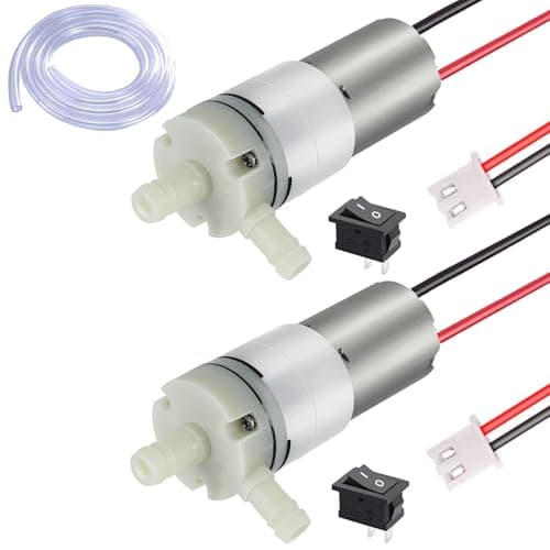 RUNCCI-YUN 2PCS Mini Pompe 12v,DC 12V 370 Pompe à Vide électrique,Pompe à Eau à Membrane 12V Pompe auto-amorçante Micro Mini Pompe à Eau Electrique pour Machine à thé AquariumWater Cooling