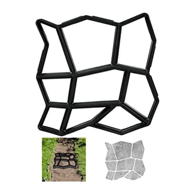 Relaxdays Moule en béton pour la Fonte de plaques de Marche; en Forme de Pierre pour aménaement personnalisé du Jardin.