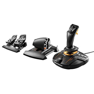 Thrustmaster T16000M FCS Flight Pack - Système de contrôle de vol complet avec joystick, manette des gaz et pédales de palonnier, doté de la technologie H.E.A.R.T HallEffect AccuRate pour PC