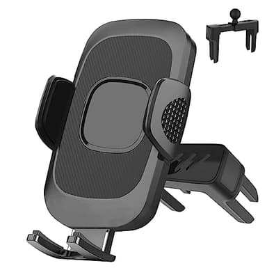 Support Téléphone de Voiture Ronde pour Mercedes Benz A/B/C/E/S Casse Samsung Galaxy S24 S23 S22 Plus Ultra FE A55 A35 A25 5G iPhone 16 15 14 13 12 Pro Max Porte Telephone Voiture Grille d'Aération
