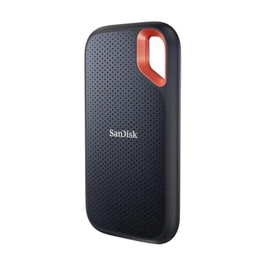 SanDisk Extreme Portable SSD 2To Disque SSD Externe, jusqu'à 1050 Mo/s en lecture, 1000 Mo/s en écriture, USB-C, Résistance à la poussière et à l'eau classée IP65, NVMe SSD, Mousqueton pratique, Noir