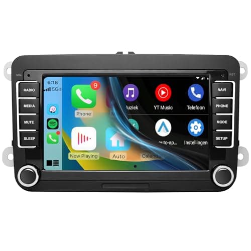 Autoradio Carplay Android pour Golf 5 6 VW Passat Polo Seat Skoda, 7" HD Écran Tactile,Bluetooth,Carplay,Android Auto,FM,RDS,GPS,WiFi